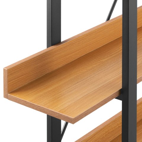 Regał na książki dekoracje ze stalową ramą loft industrialny maks. 150 kg 5 PÓŁEK Regał na książki dekoracje ze stalową ramą loft industrialny maks. 150 kg 5 PÓŁEK