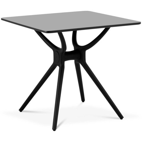 Stół stolik kwadratowy do domu biura uniwersalny maks. 150 kg 80x80 cm CZARNY Stół stolik kwadratowy do domu biura uniwersalny maks. 150 kg 80x80 cm CZARNY