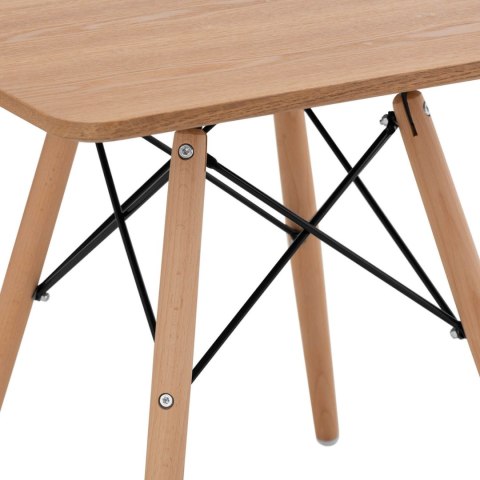 Stół stolik kwadratowy z drewnianymi nogami uniwersalny maks. 150 kg 60x60 cm Stół stolik kwadratowy z drewnianymi nogami uniwersalny maks. 150 kg 60x60 cm