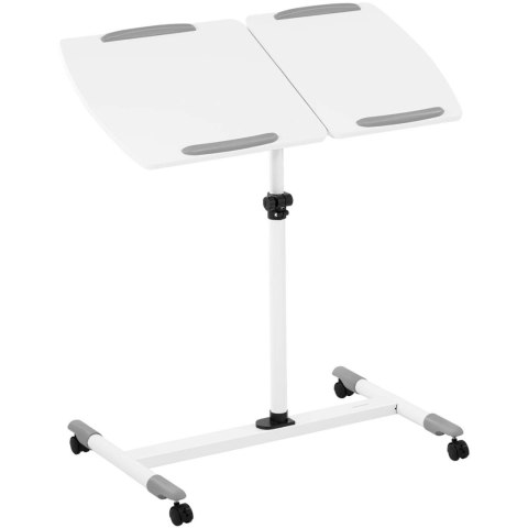 Stolik stojak pod laptopa odchylany regulowany 2 blaty 43 x 91 cm 700 - 1100 mm Stolik stojak pod laptopa odchylany regulowany 2 blaty 43 x 91 cm 700 - 1100 mm