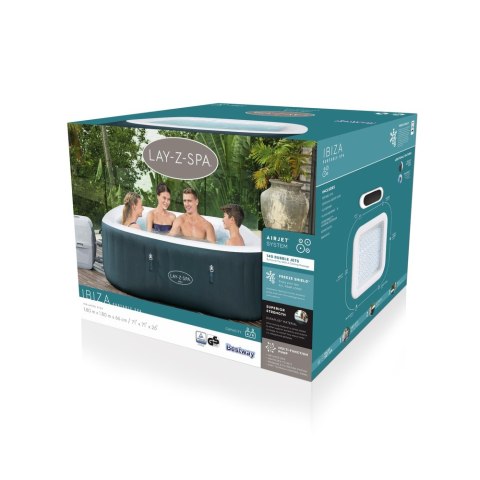 Dmuchane SPA Jacuzzi 6 osobowe 180 x 180 x 66 cm Bestway 60015 Dmuchane SPA Jacuzzi 6 osobowe 180 x 180 x 66 cm Bestway 60015