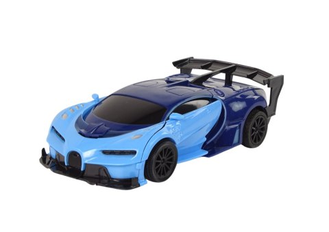 Auto Zdalnie Sterowane 2w1 Robot Transformer Ładowarka Niebieski Auto Zdalnie Sterowane 2w1 Robot Transformer Ładowarka Niebieski