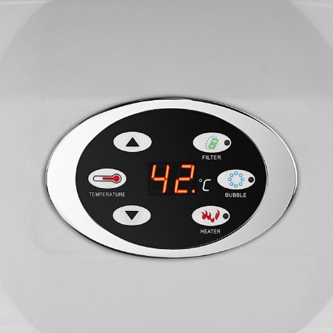 Jacuzzi ogrodowe dmuchane z masażem 6 osobowe 42C 900 l niebieskie Jacuzzi ogrodowe dmuchane z masażem 6 osobowe 42C 900 l niebieskie