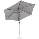 Parasol ogrodowy okrągły duży uchylny z korbką śr. 300 cm ciemnoszary