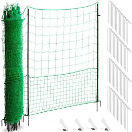 Siatka elektryzująca ogrodzenie ochronne hodowlane dla kur drobiu 1,25 x 50 m