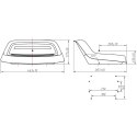 Siedzenie z niskim oparciem do ciągnika traktorka kosiarki wózka widłowego 48 x 26 cm