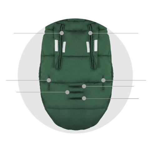 Śpiworek do wózka, sanek Elmi Ricokids - khaki Śpiworek do wózka, sanek Elmi Ricokids - khaki