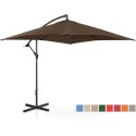 Parasol ogrodowy na wysięgniku kwadratowy 250 x 250 cm brązowy