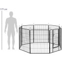 Kojec zagroda wybieg dla psów szczeniąt z bramką wys. 100 cm 8 segmentów