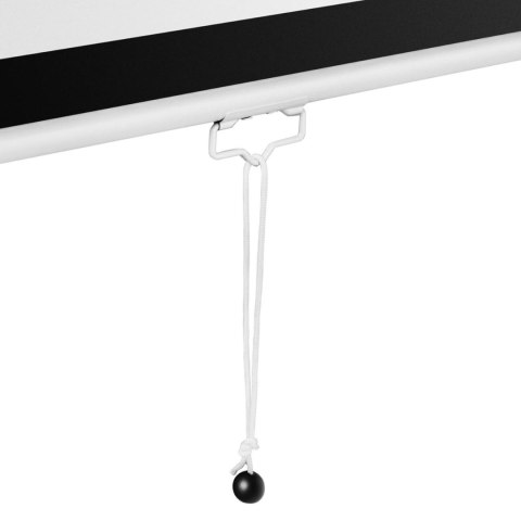 Ekran do projektora półautomatyczny ścienny sufitowy matowy biały 150'' 340x210 cm 16:9 Ekran do projektora półautomatyczny ścienny sufitowy matowy biały 150'' 340x210 cm 16:9
