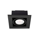 LAMPA PODTYNKOWA BLOCCO CZARNA 1x7W GU10 LED