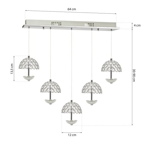 LAMPA WISZĄCA VENUS 5x5W LED LAMPA WISZĄCA VENUS 5x5W LED