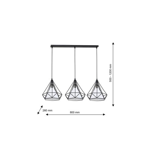 Lampa Wisząca TRIANGOLO 3xE27 Lampa Wisząca TRIANGOLO 3xE27