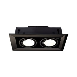 LAMPA PODTYNKOWA BLOCCO CZARNY 2x7W GU10 LED