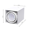 LAMPA SUFITOWA BLOCCO BIAŁA 1x7W GU10 LED