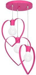 Lampa wisząca AMORE DARK PINK 3xE27