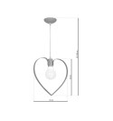 Lampa wisząca AMORE GREY 1xE27