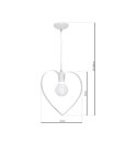 Lampa wisząca AMORE WHITE 1xE27