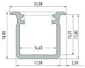 PROFIL ALUMINOWY CZARNY TYP G 1m + KLOSZ MLECZNY