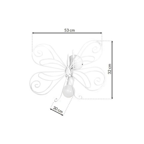 Kinikiet MOTYL 2 WHITE 1xE27 Kinikiet MOTYL 2 WHITE 1xE27