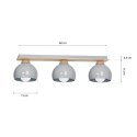 Lampa sufitowa DAMA GRAY 3xE27