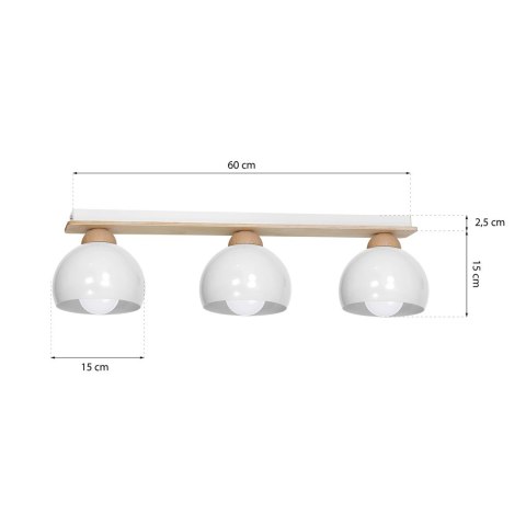 Lampa sufitowa DAMA WHITE 3xE27 Lampa sufitowa DAMA WHITE 3xE27