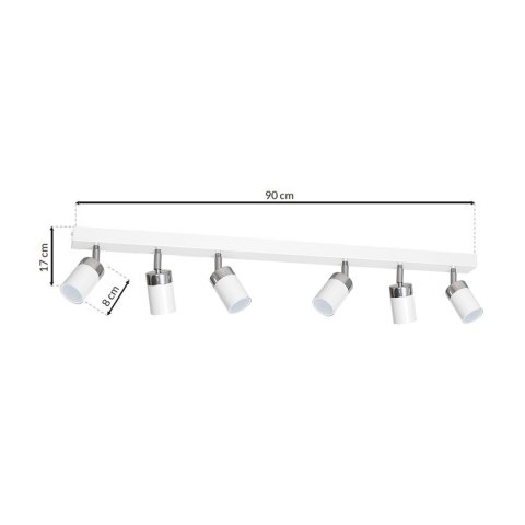 Lampa sufitowa JOKER WHITE/CHROME 6xGU10 Lampa sufitowa JOKER WHITE/CHROME 6xGU10