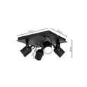 Lampa sufitowa PICO BLACK 4xGU10