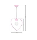 Lampa wisząca AMORE PINK 1xE27