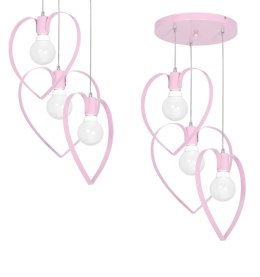 Lampa wisząca AMORE PINK 3xE27