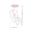 Lampa wisząca AMORE PINK 3xE27