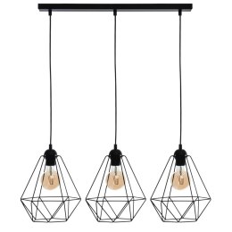 Lampa wisząca BASKET BLACK 3xE27