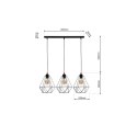 Lampa wisząca BASKET BLACK 3xE27