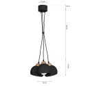 Lampa wisząca DAMA BLACK 3xE27