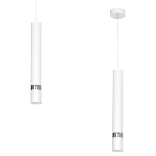 Lampa wisząca Joker Biały / Chrom 1xGU10