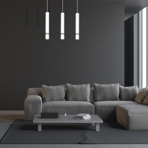 Lampa wisząca Joker Biały / Chrom 3xGU10