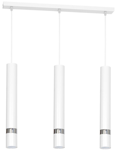 Lampa wisząca Joker Biały / Chrom 3xGU10