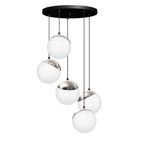 Lampa wisząca SFERA BLACK/CHROME 5xE14