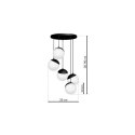 Lampa wisząca SFERA BLACK/CHROME 5xE14