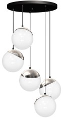 Lampa wisząca SFERA BLACK/CHROME 5xE14