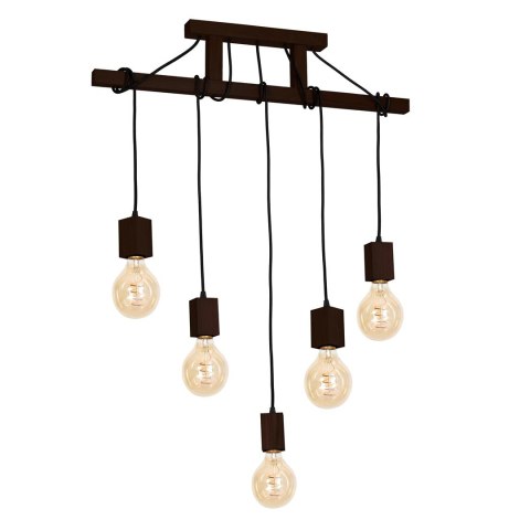 Lampa Wisząca JACK 5xE27 Orzech