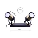 Lampa sufitowa WILSON BLACK 2xGU10