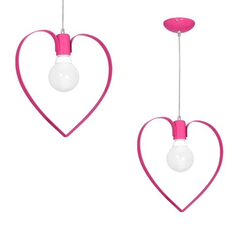 Lampa wisząca AMORE DARK PINK 1xE27