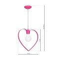 Lampa wisząca AMORE DARK PINK 1xE27