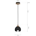 Lampa wisząca DAMA BLACK 1xE27