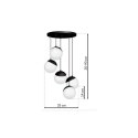 Lampa wisząca SFERA BLACK 5xE14