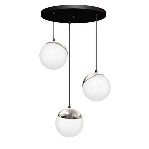 Lampa wisząca SFERA BLACK/CHROME 3xE14