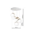 Lampa wisząca SFERA WOOD 5xE14