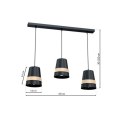 Lampa wisząca VENEZIA BLACK 3xE27