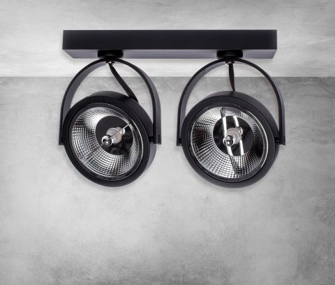 Oprawa natynkowa Lugar Czarny 2xAR111 GU10